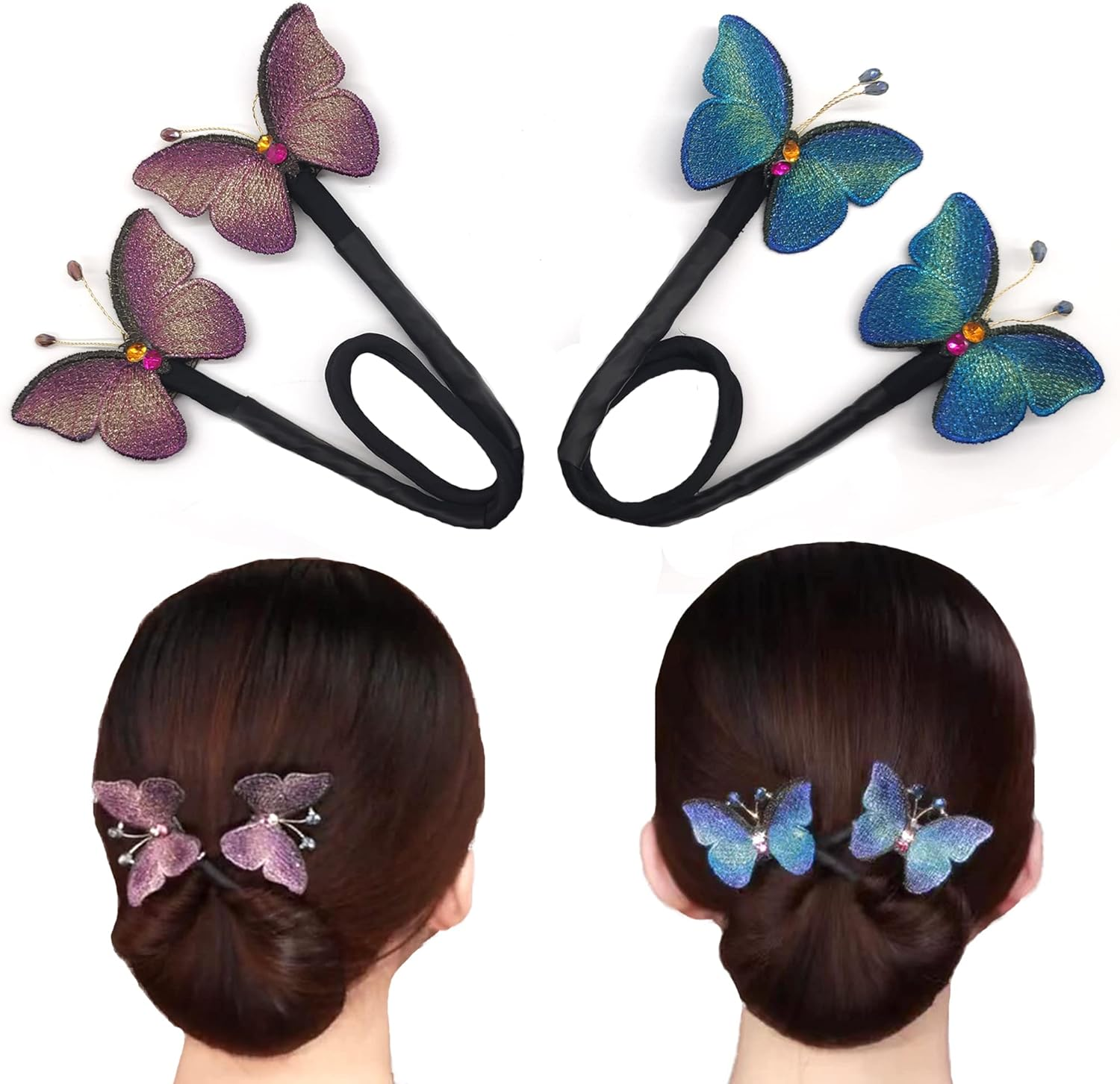 Twist Hairstyle Bun Hair Accessories, Hair Bun Maker, Lazy Curler, Twist Hairstyles, Bun Maker for Daily Use, Sports, Beach, Bar, Prom, Party, Pack of 2 image number 4