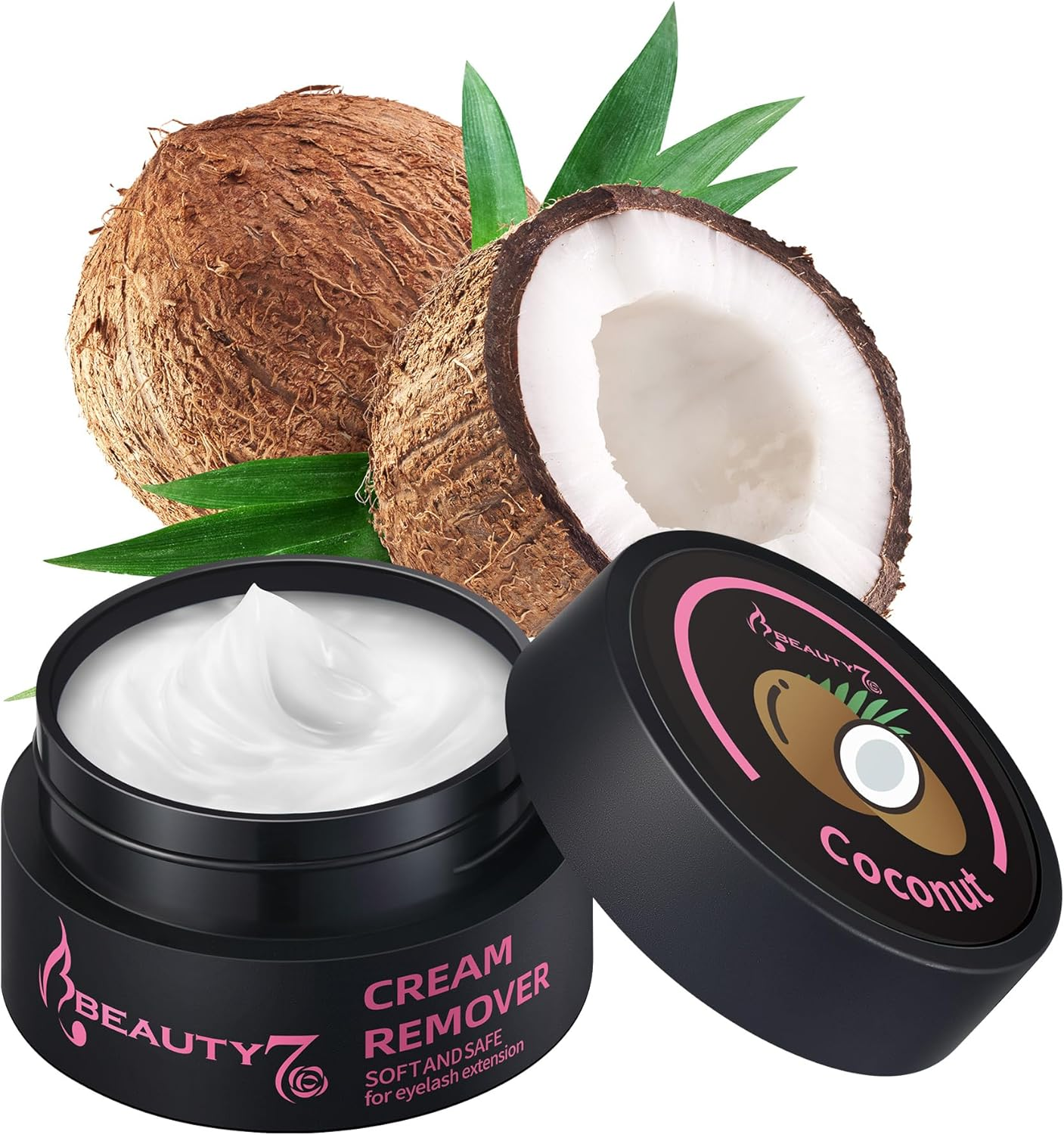 Beauty7 Eyelash Extension Glue Remover Cream, Eyelash Extension Removal Anti-Allergic and Odorless 5G Coconut Scent Eyelash Glue Remover image number 3