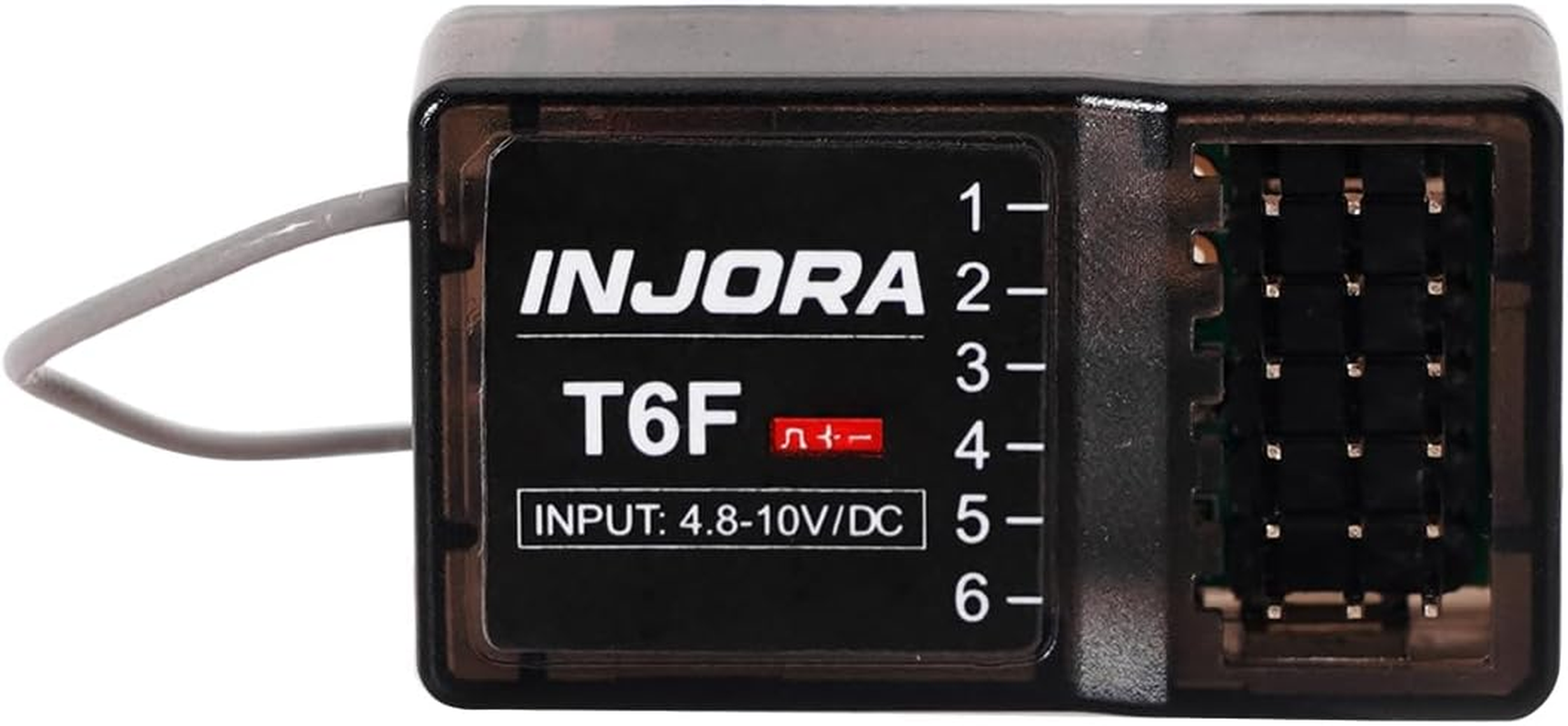 INJORA RC Transmitter 2.4Ghz 6CH Controler and Receiver for 1/8 1/10 RC Car Boat Tanks Crawler TRX4 SCX10 image number 6