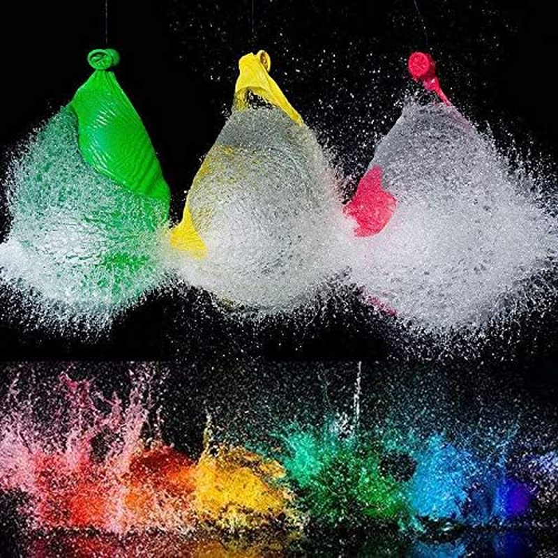 200 Water Balloons Multicolour Biodegradable Latex Bombs for Summer Garden Fight Games, Splash Fun for Kids & Adults image number 3