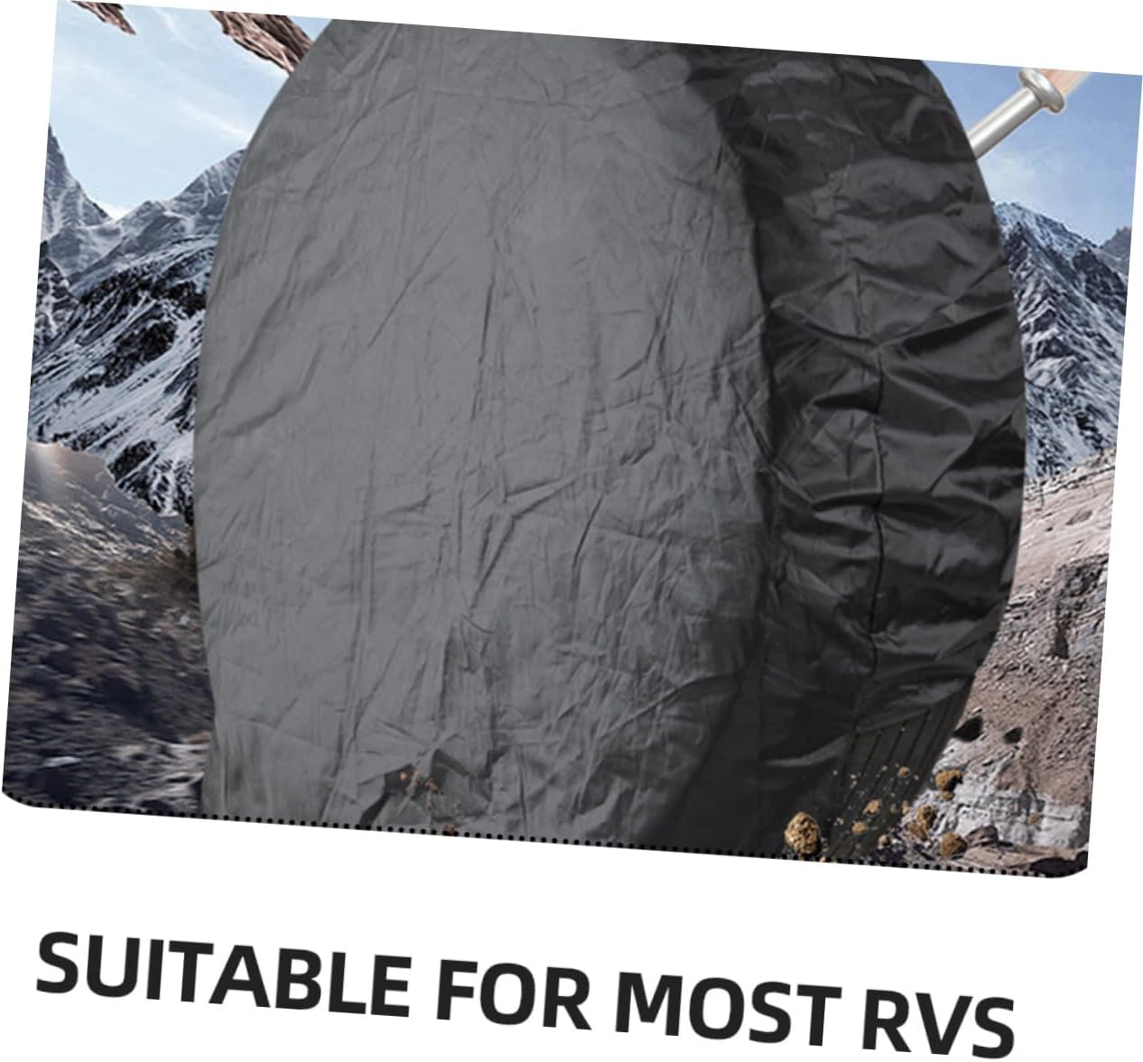 MAGICLULU 4Pcs Universal Rv Spare Tire Covers S Size 27-29In (73Cm Diameter) Waterproof Uv Protection Dustproof Trailer Wheel Covers for Travel Trailers and Campers