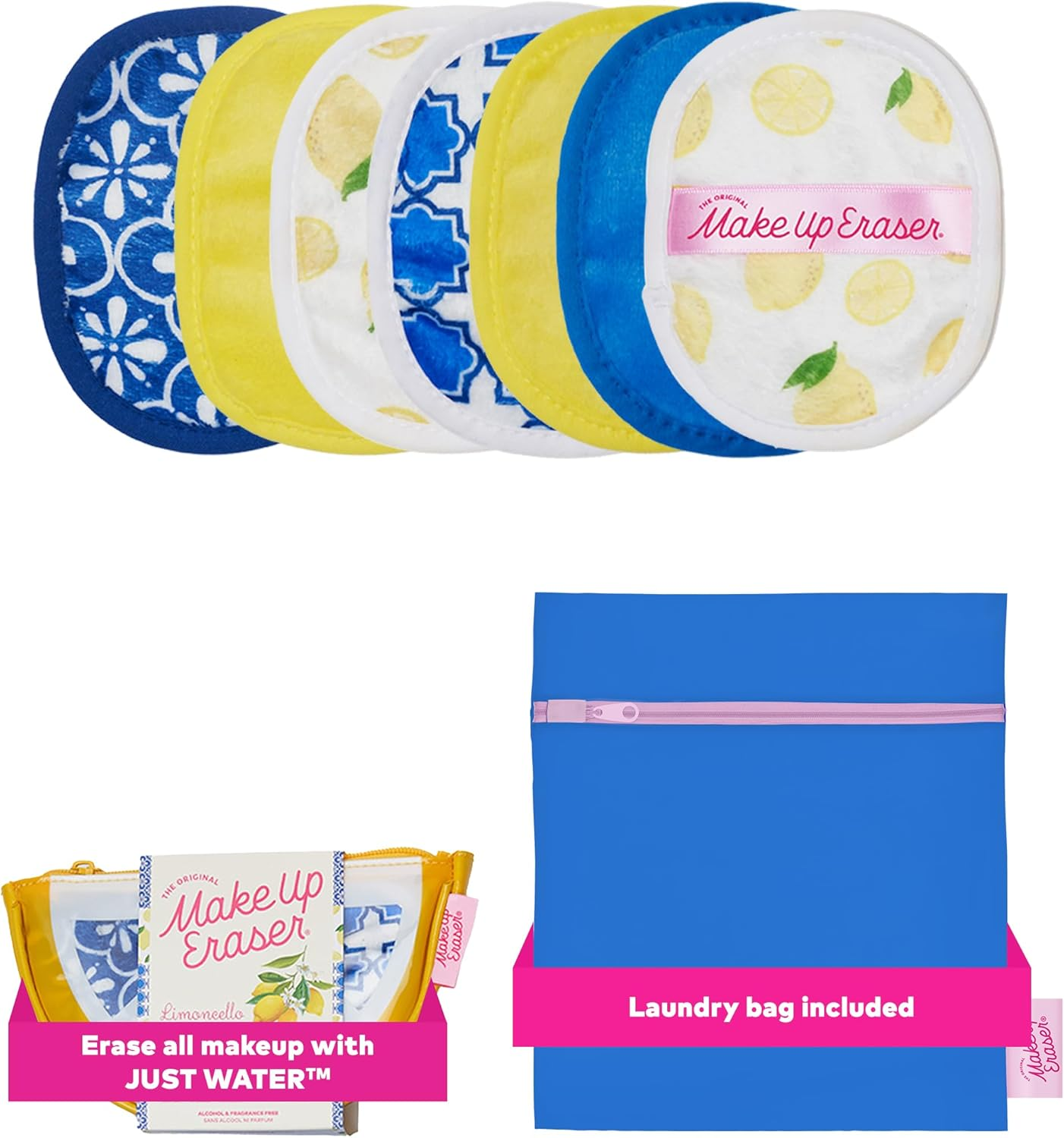 The Original Makeup Eraser, 7-Day Set, Erase All Makeup with Just Water, Including Waterproof Mascara, Eyeliner, Foundation, Lipstick, Sunscreen, and More! Limoncello, 7Ct. image number 3