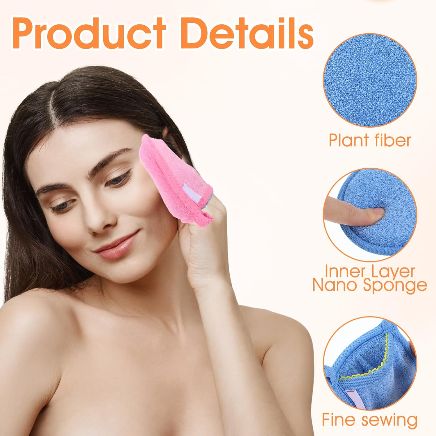 Ptwola 4 Pcs Exfoliating Facial Scrubber Mitt Face Cleanser Wash Mittens Exfoliator Deep Face Cleaning Polishing Gloves Body Skin Dead Dry Remover Pad Tool for Men Women Bath Shower Spa Skincare image number 6