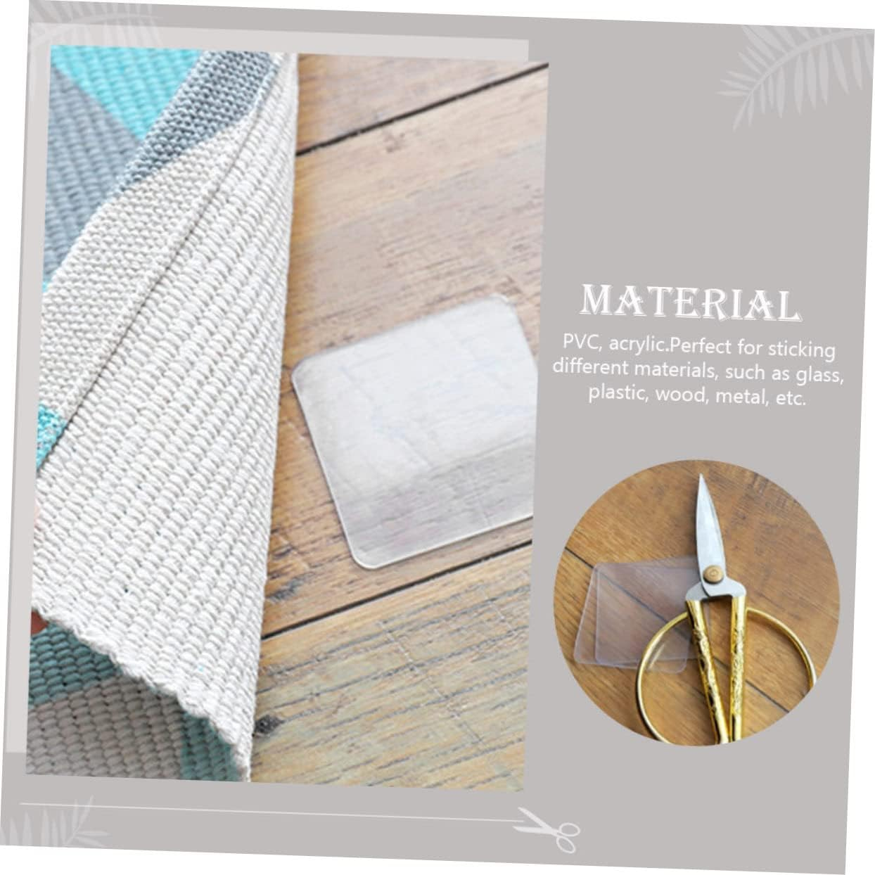 TEHAUX 20Pcs Double Sided Adhesive Pad Gel Sticker Tape Double-Sided Tape Narrow Easy to Remove image number 6