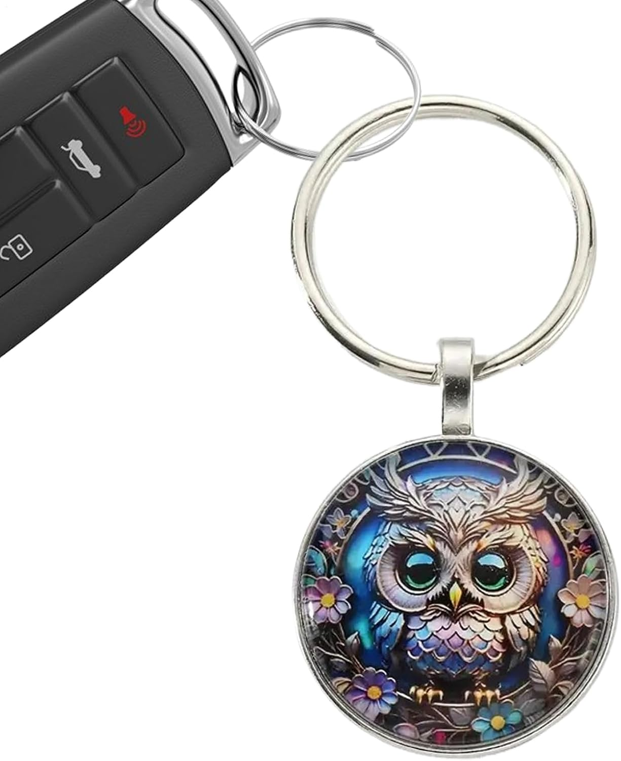[Cxiskyu] Owl Key Ring for Women - Chic Wallet Keychain, Novelty Animal Key Charm, Mini Metal Keychain Clip | Owl Zipper Pender for Backpack, Car Key Organizer Gift Accessory for Mother, Friends image number 3