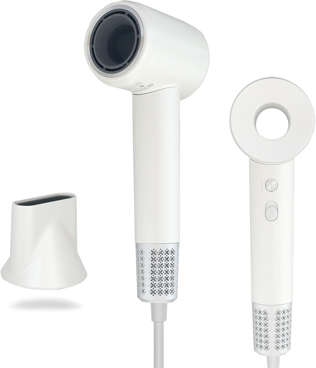 Hair Dryer,Nazha Professional High-Speed Ionic Hair Dryer with 110,000 RPM Brushless Motor 1600W Powerful Fast Drying Low Noise Blow Dryer with 1 Magnetic Attachments,Compact & Quiet for Travel, Blow Hairdryer for Women or Men-Au Plug(Black)