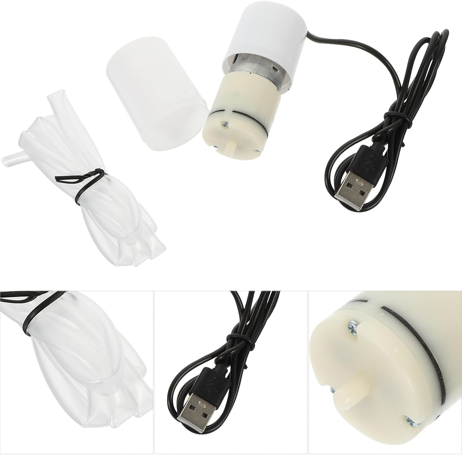 CLISPEED 2 Sets Rechargeable USB Aquarium Air Pump Fish Tank Bubbler Oxygen-Increasing Quiet Small Aerator for Indoor Aquariums and Aquatic Plants Random Color image number 6