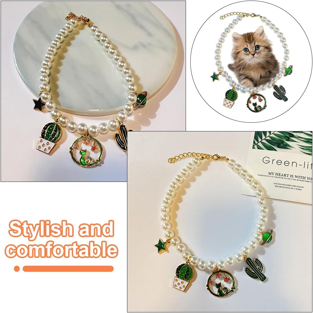 Cat Chain Collar, Link Dog Collar with Secure Buckle Cat Pet Necklace Chain Jewellery Accessories for Small Medium Dogs Cats Links Dog Collar image number 4