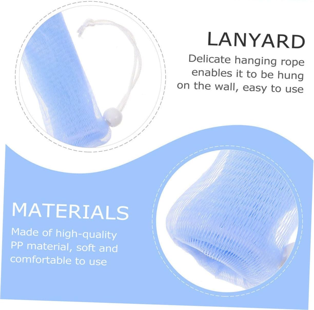 Ipetboom 15Pcs Foaming Soap Exfoliating Bath Soap Pouches Handmade Saver Random Color image number 4