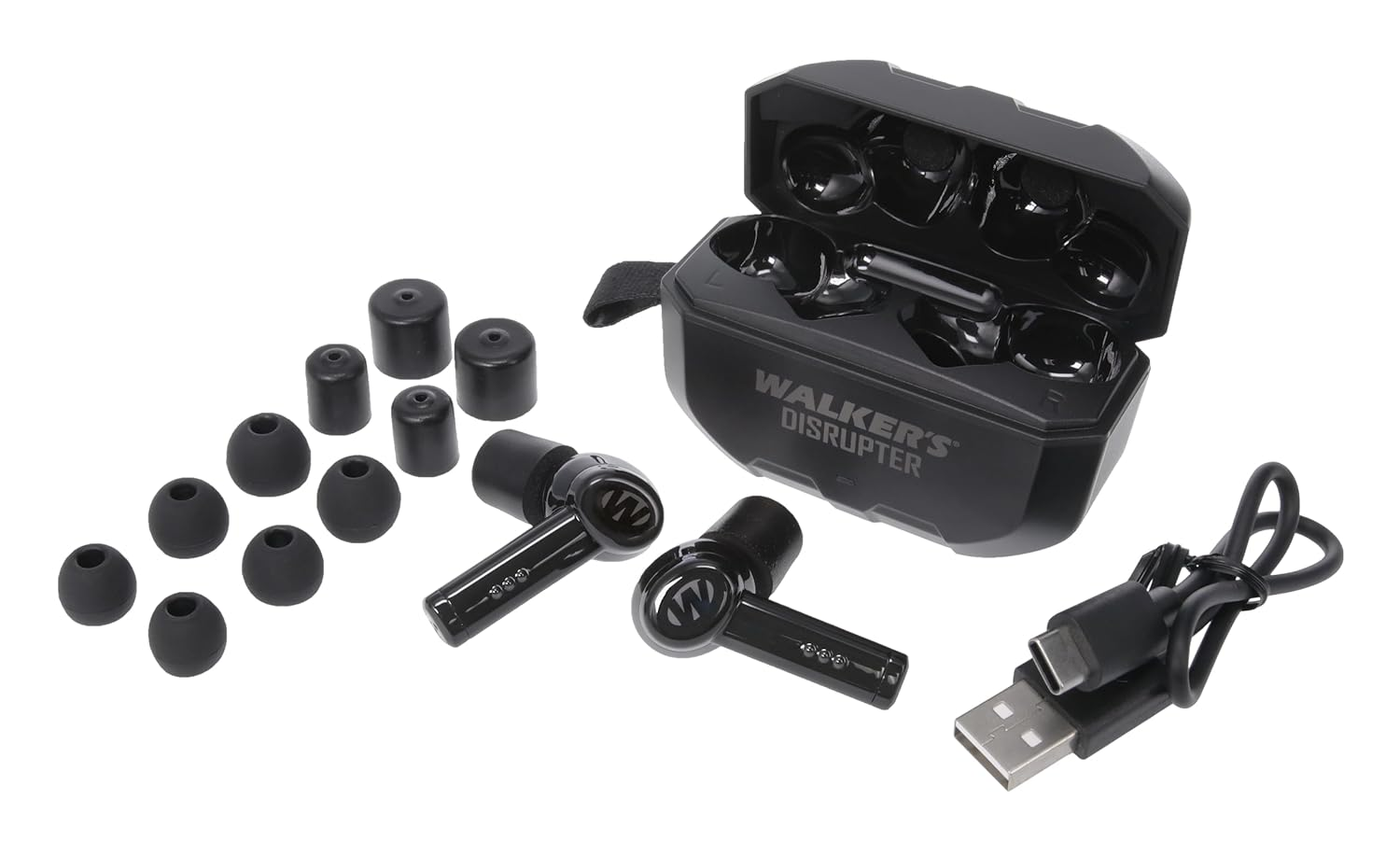 Walker'S Disrupter Bluetooth Earbuds - Hunting Range Shooting Active Lifestyle Ear Protection Hearing Enhancement Noise-Cancelling Rechargeable Wireless Electronic Earbuds image number 3
