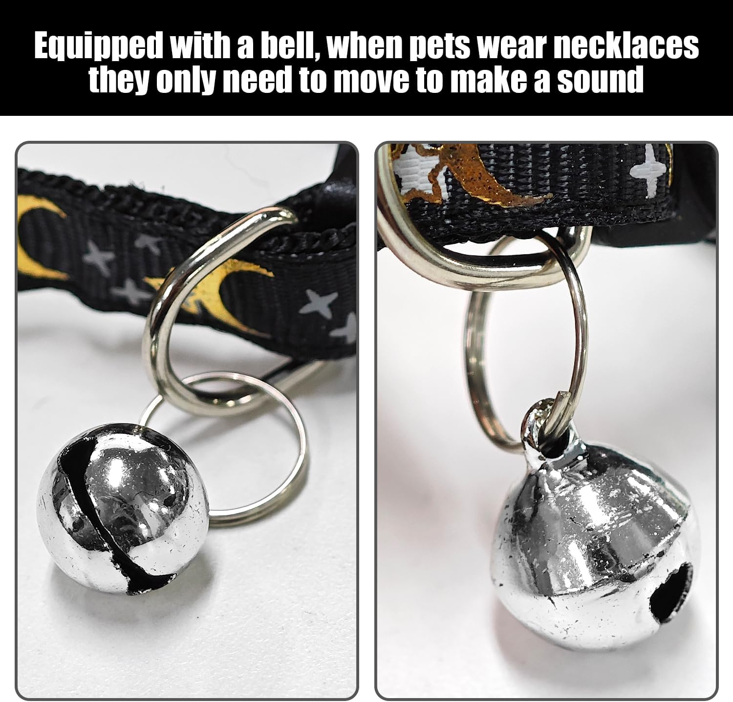 JDNFKG Pack of 2 Pet Bell Collars, Adjustable Design, Comfortable Cat and Dog Collar, Pet Supplies. image number 5
