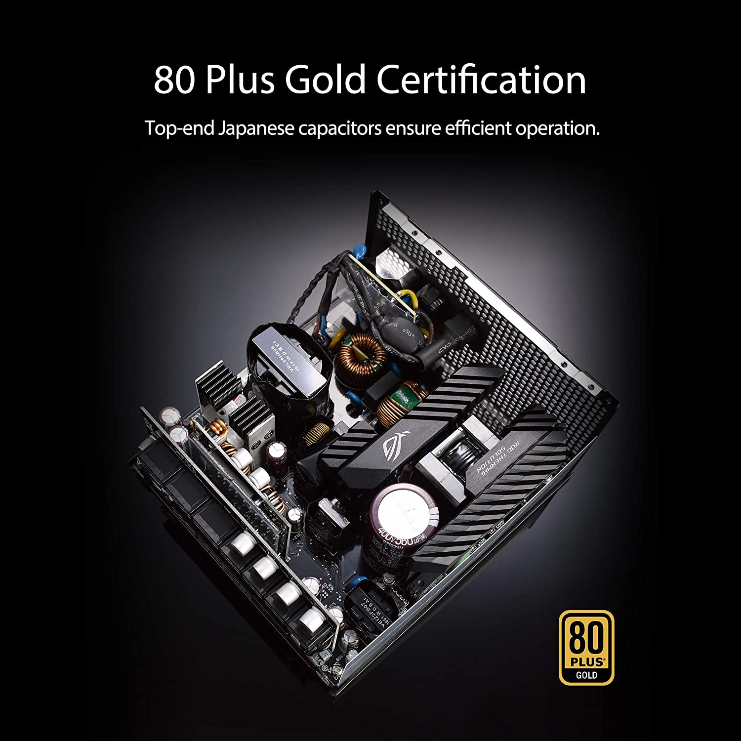 ASUS ROG Strix 1000W Gold PSU, Power Supply (ROG Heatsinks, Axial-Tech Fan Design, Dual Ball Fan Bearings, 0Db Technology, 80 plus Gold Certification, Fully Modular Cables, 10-Year Warranty) image number 3
