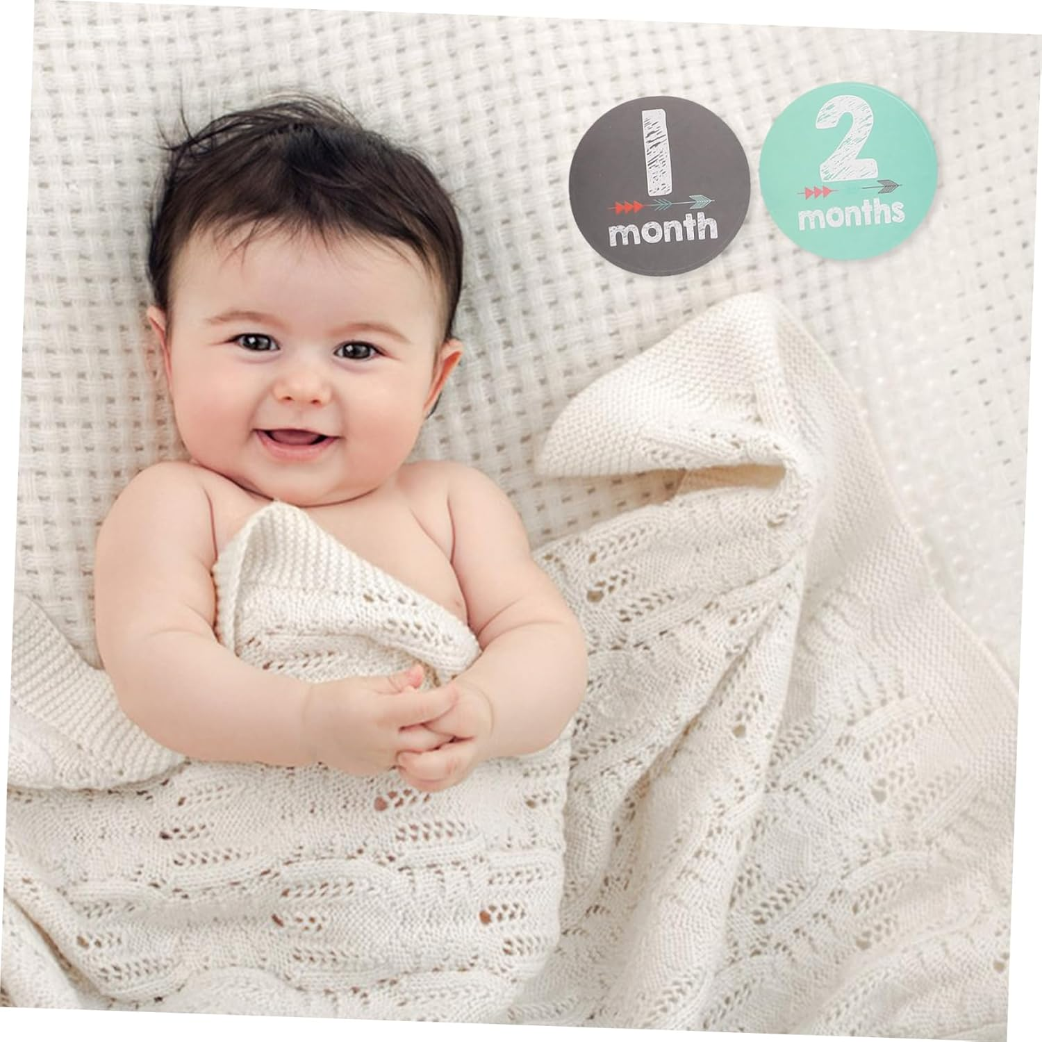CLISPEED Newborn Monthly Stickers Milestone Stickers for Growth Recording Photo Props Adhesive Months image number 3