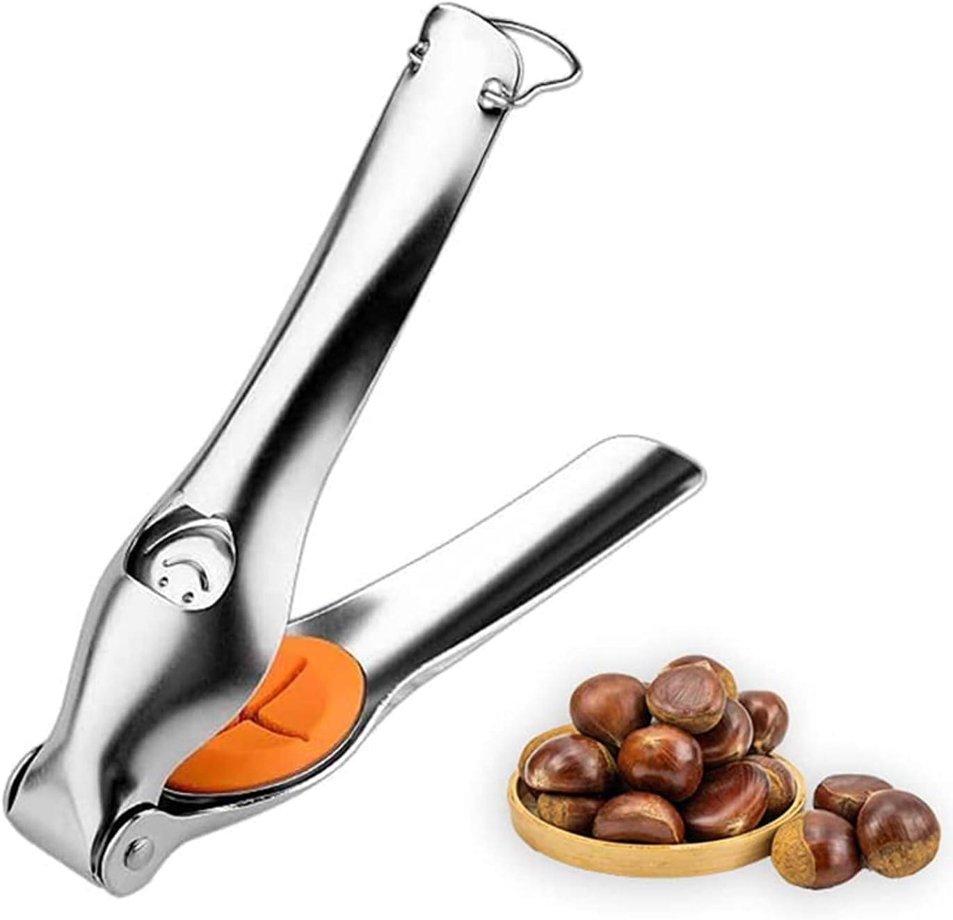TJ POP Chestnut Cutter, 304 Stainless Steel Chestnut Cracker, Portable Chestnut Opener Clip Peeler, Multifunctional Walnut Hazelnut Pecan Nut Cracker, Ergonomic Kitchen Tool for Easy Shelling image number 6