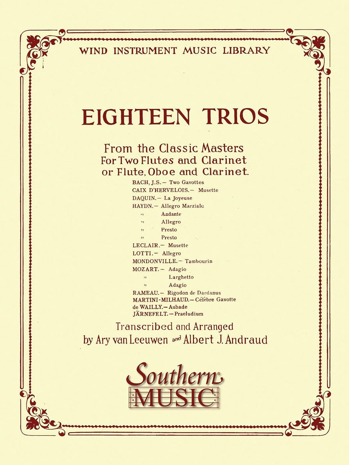 18 Trios (Complete) from Classic Master: Woodwind Trio