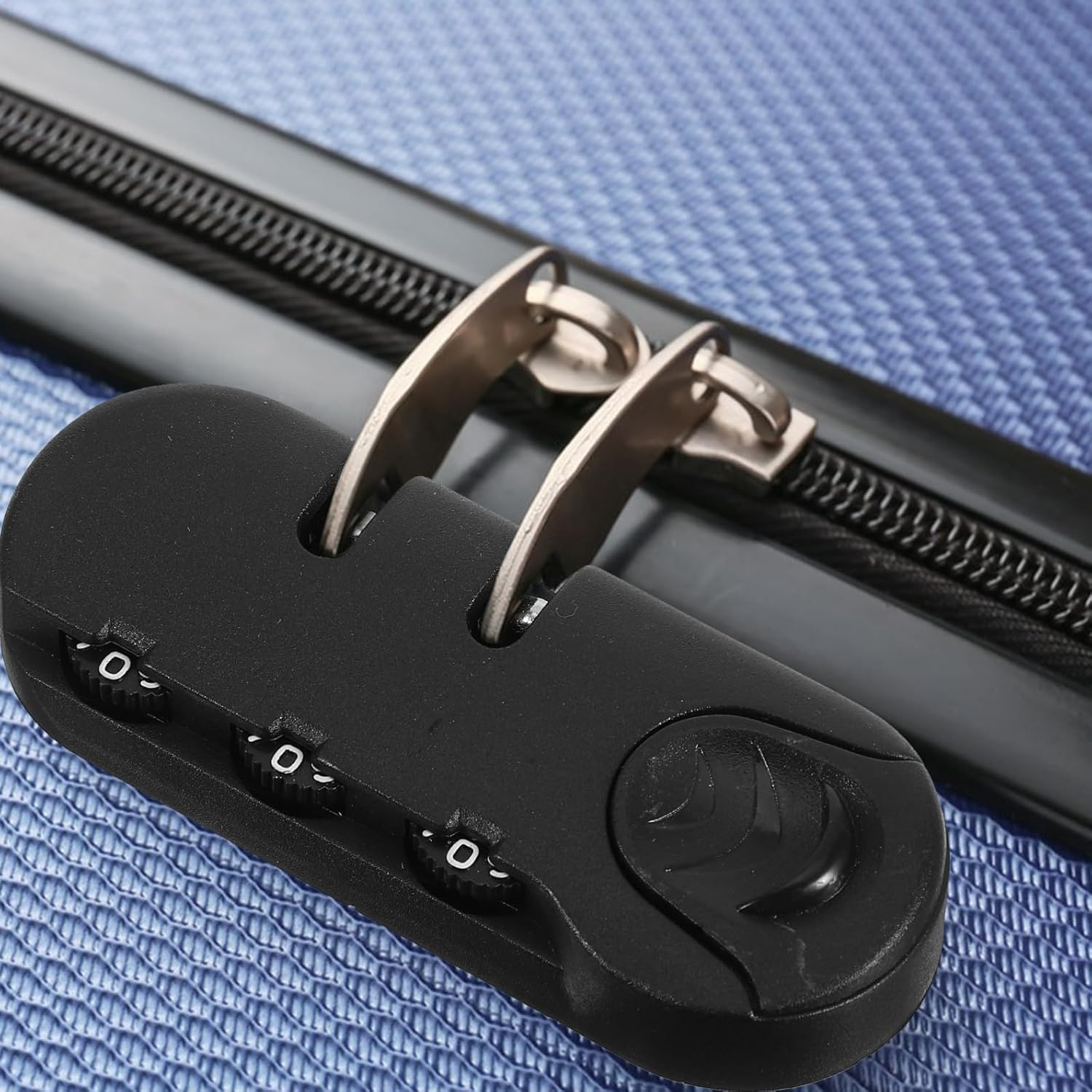 JEWEDECO 3Pcs Combination Luggage Locks Digit Code Thumb Operation Anti-Theft Password Suitcase Locks for Backpack Travel Portable Lightweight Security Accessories image number 3