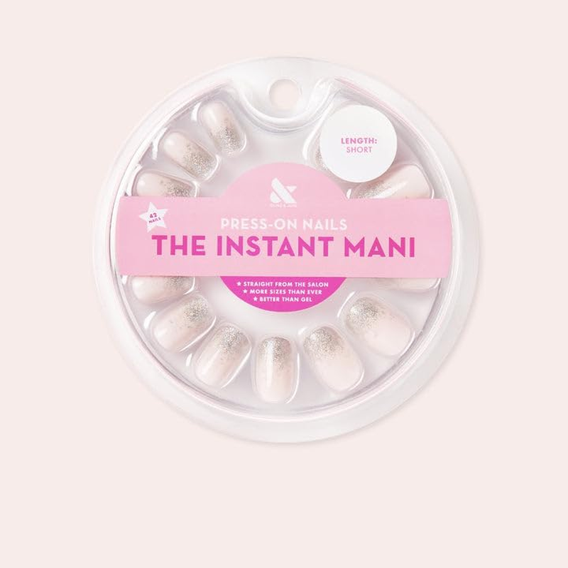 Olive-And-June Exclamation Point Glitter Gradient Press-Ons | Squoval | Short