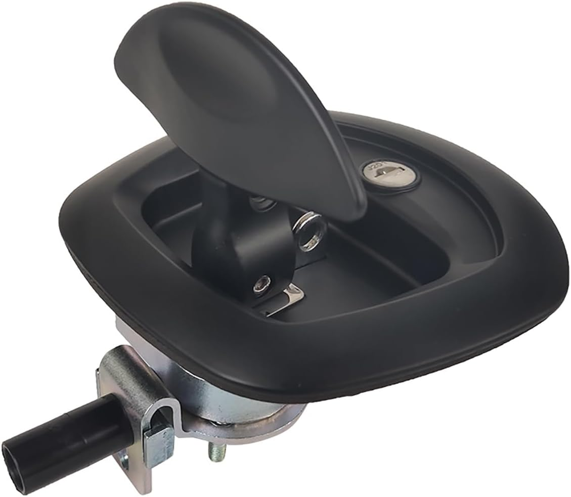 MAX COOL 1X Truck Toolbox Lock Black Recessed Folding T Lock Handle Trailer Toolbox Drop T Whale Tail Replacement Locks for Truck Camper Trailer image number 1