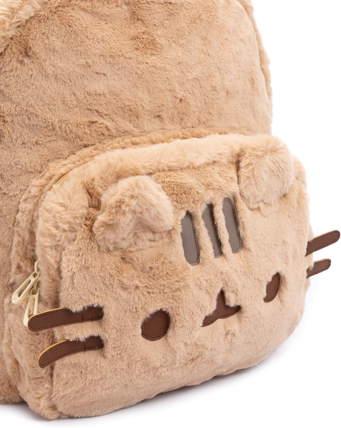 Pusheen Backpack Fur 3D Cat Beige Fluffy Rucksack 13.5" image number 4