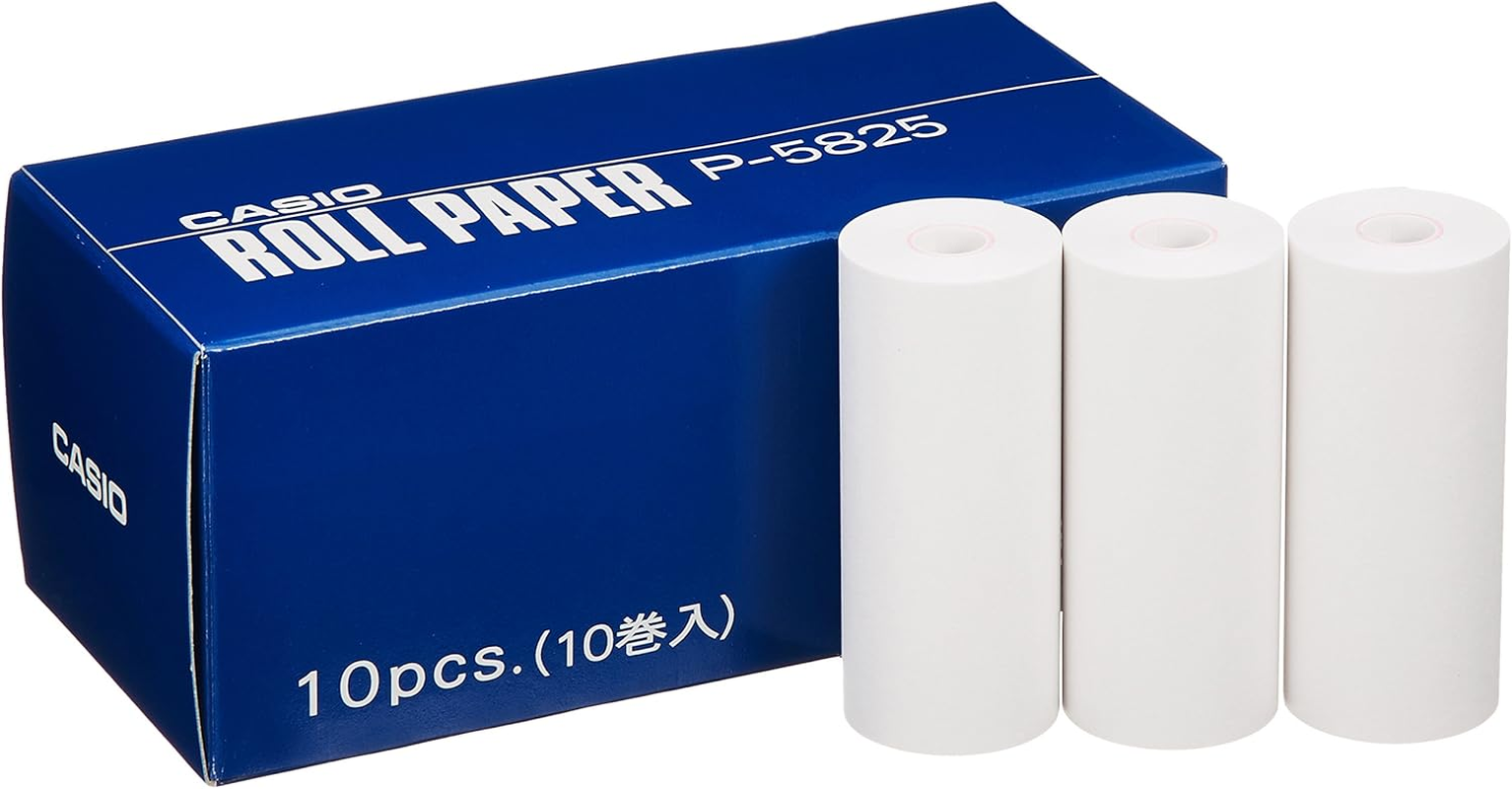 Casio P-5825-E Paper Calculator Internal Paper Roll Suitable for HR-8TEC and HR-8RCE Printing Calculator