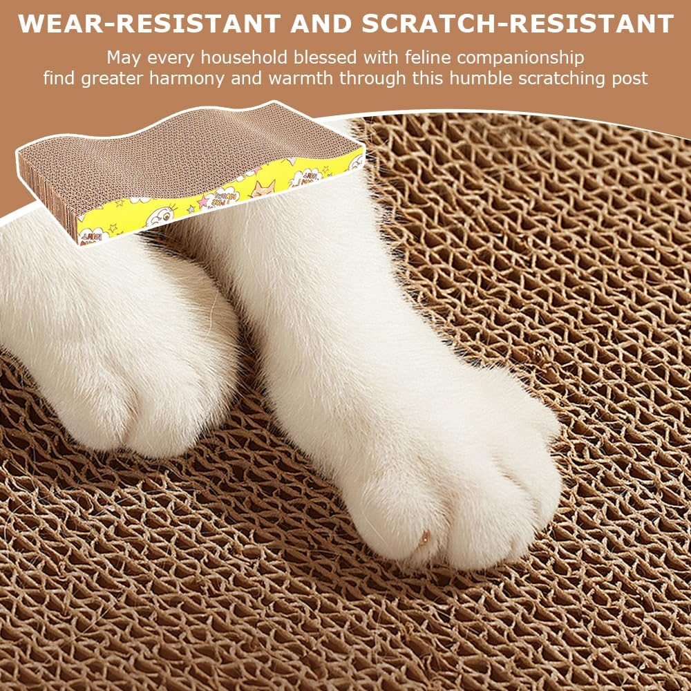 2Pcs Cat Scratching Board,With a Packet of Catnip,Wave Claw Sharpener,Advanced Pet Supplies,Cat Wear-Resistant Corrugated Paper,For Indoor,Outdoor image number 1