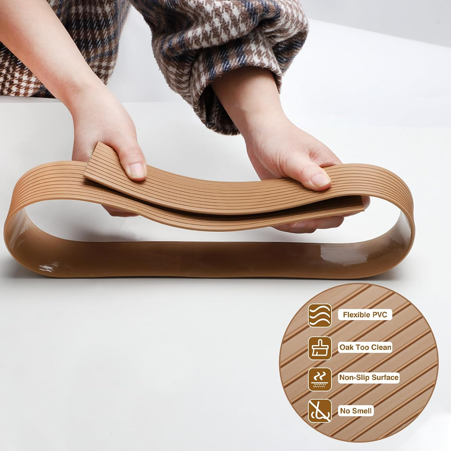 Threshold Ramp, Door Threshold Ramp, PVC Wheelchair Ramp, Non-Slip Surface, Rubber Ramp, Threshold Ramp for Wheelchair, Pushchair, Rollator or E Scooter image number 6