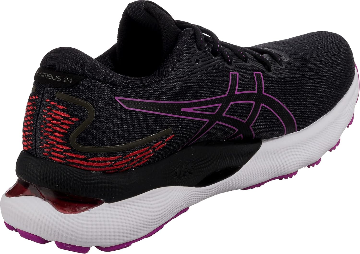 ASICS Womens Gel-Nimbus 24 Cranberry/Frosted Rose Athletic Running Shoes image number 2