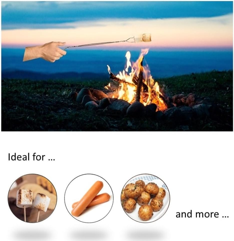 Chrome-Plated Steel Toaster Forks - Durable, Easy-To-Clean, Heat-Resistant Grilling Tools - Perfect for Toasting & Roasting - Set of 4 image number 2