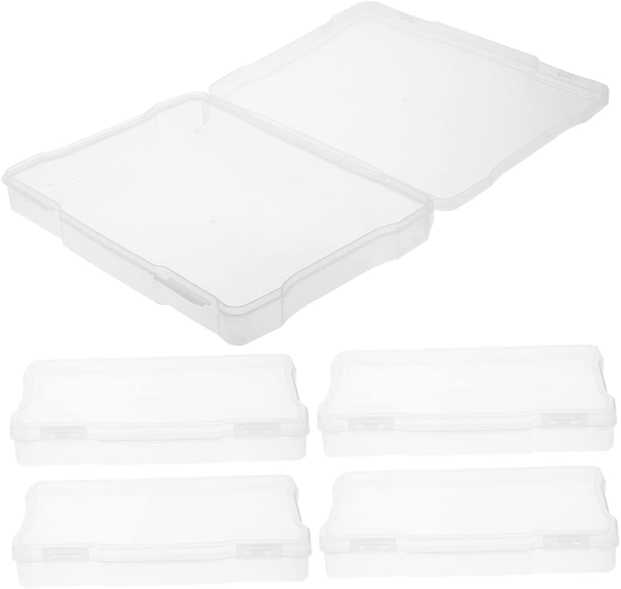 Homoyoyo 5Pcs Photo Storage Boxes Sealing Trading Card Cases Multi-Functional Craft Organizer Container Desktop Finishing Box image number 5