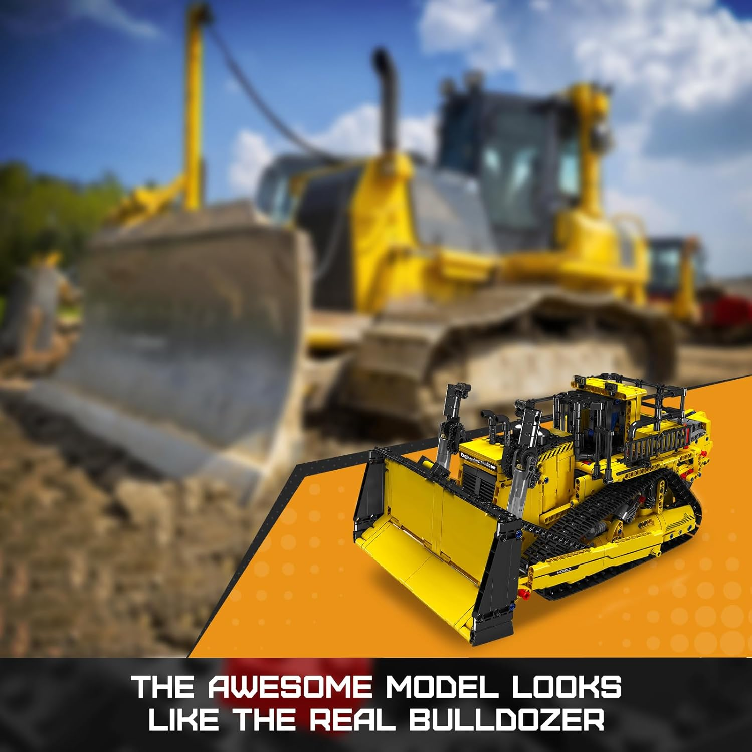 Mould King RC Bulldozer STEM Technology Building Blocks Set for Kids -Construction Blocks Engineering Excavator 1508 Piece, Remote Control Truck Toy Gifts for Teens/Adult image number 5