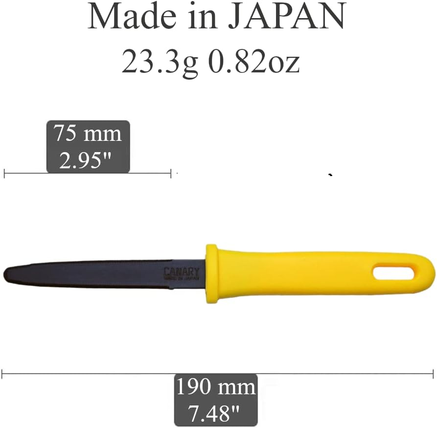 Canary Corrugated Cardboard Cutter Dan Chan 7.5", Safety Box Cutter Knife [Non-Stick Coated Blade], Made in Japan, Yellow (DC-190F-1) image number 2