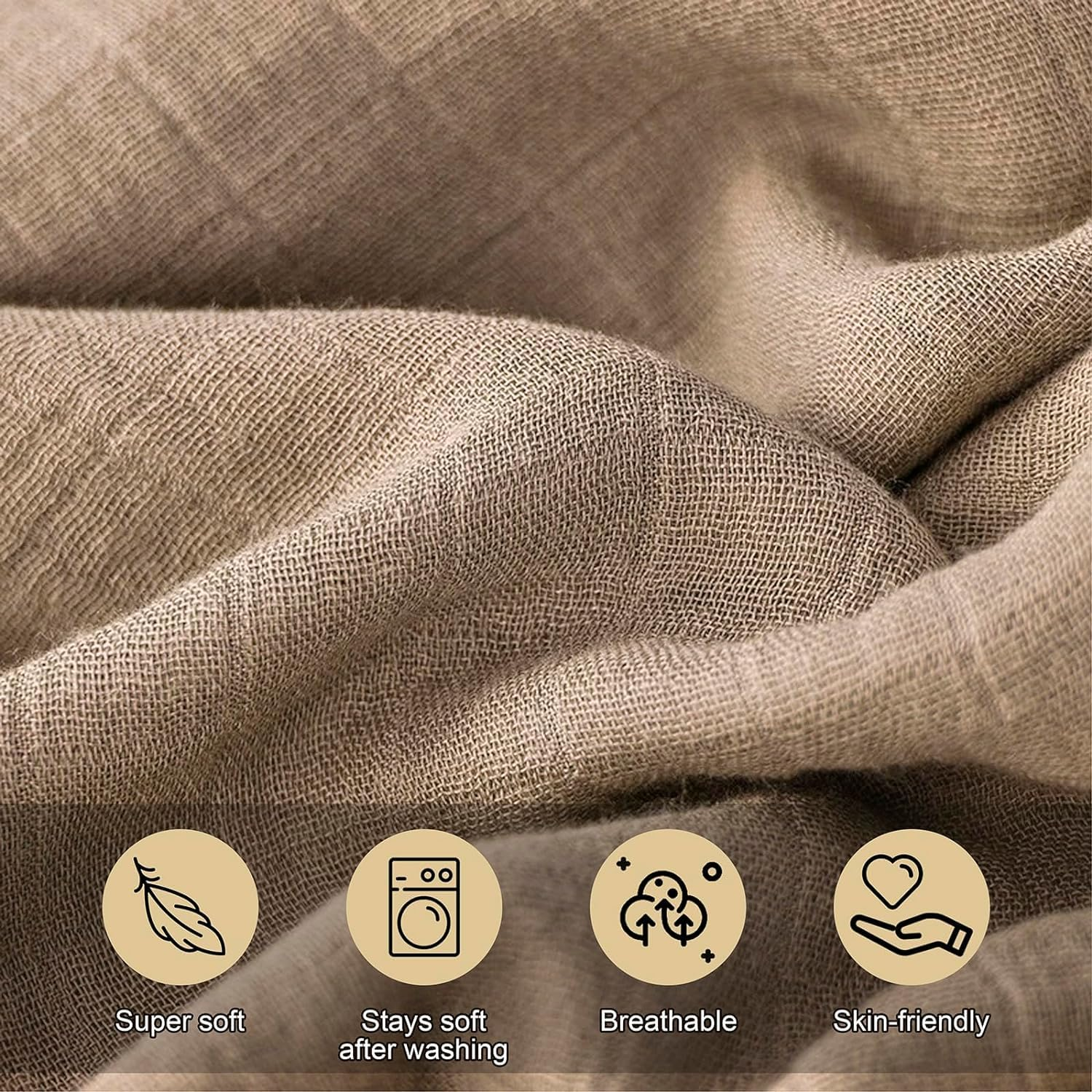 ZONEY Nursing Covers for Breastfeeding, Breathable Breast Feeding Cover up with Wire Hoop for Mom Women, Baby Essentials Privacy Nursing Poncho Shawl,Multi Use Car Seat Stroller Cover (Brown) image number 3