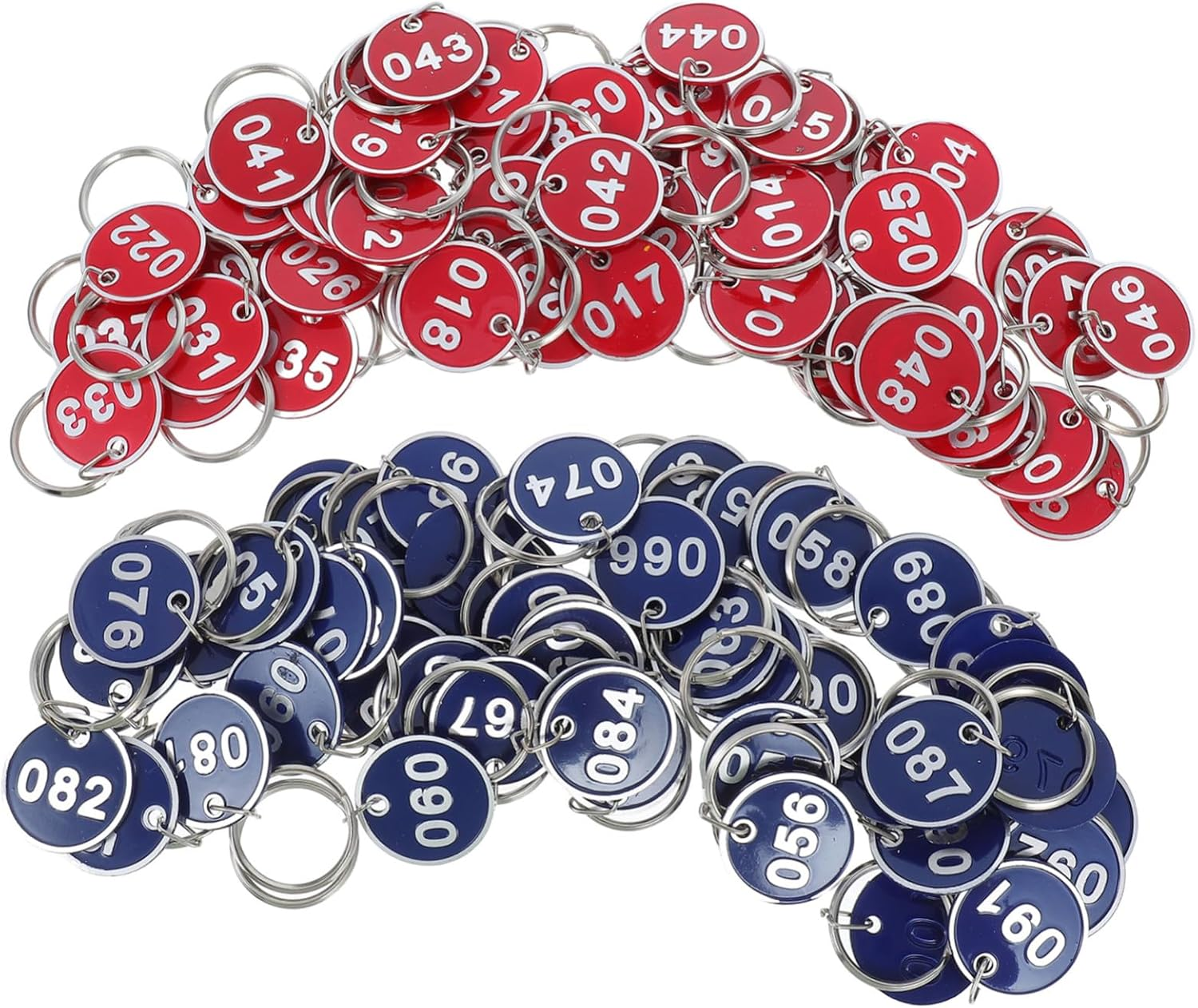 SEWACC 100Pcs Aluminum Alloy Numbered Tags Luggage Identification Tags Metal Label for Travel Suitcases Bags and Storage for Hotels and Cruise image number 5