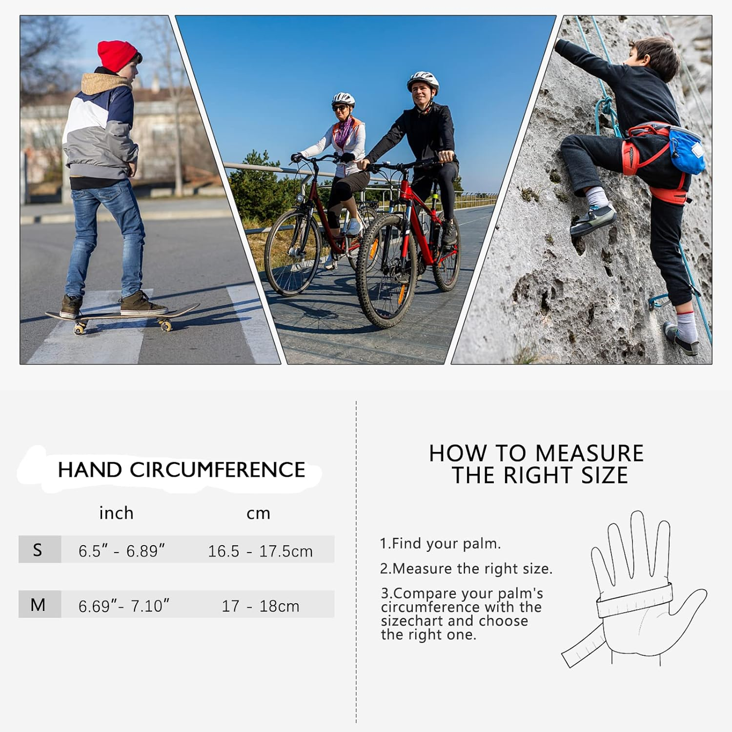 Long Keeper Kids Cycling Gloves Anti-Slip Children Sports Gloves for Junior Boys Girls Youth Full Finger Bike Gloves with Grip for Biking Scooter Climbing image number 3