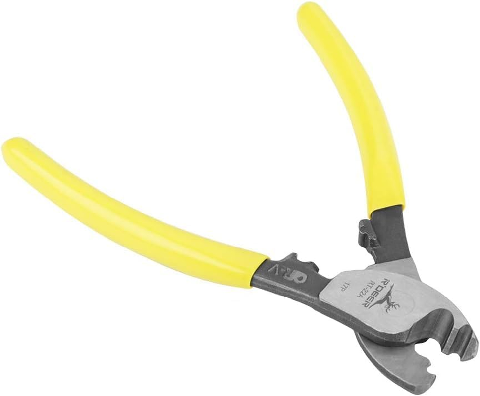 Wire Cutters Stripper, RT-22 6&rdquo; Cable Wire Stripper Chrome Vanadium Steel Electric Wire Cutting Pliers Coaxial Wire Cable Cutter image number 4