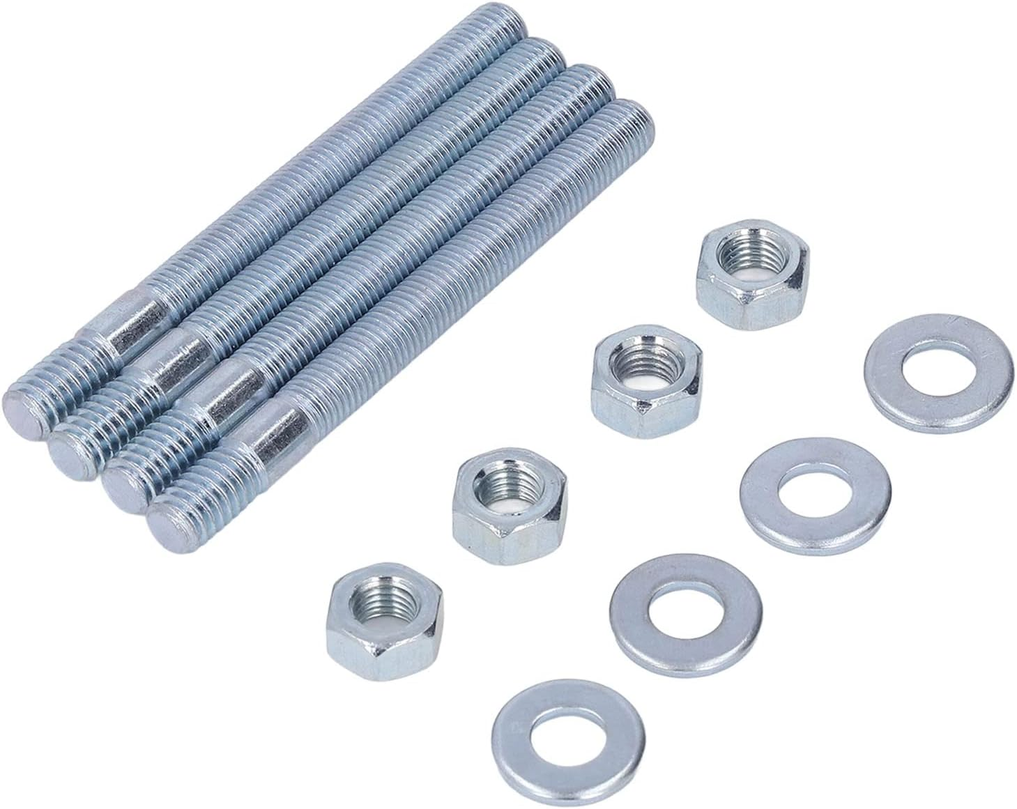 Carburetor Stud, 5/16 Inch Galvanized Thread Set of 4 Carburetor Studs with Nuts for Intake Manifold image number 5