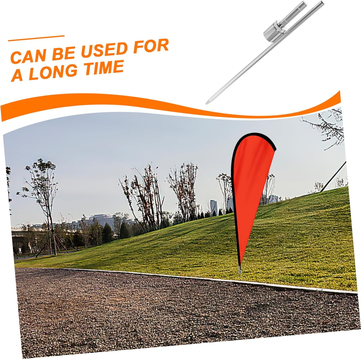 Stainless Steel Flagpole Ground Spike Sleeve Bearing for 0.65 Inch Flag Rods Secure Stake Holder for Outdoor Banner Display Wear Resistant image number 3