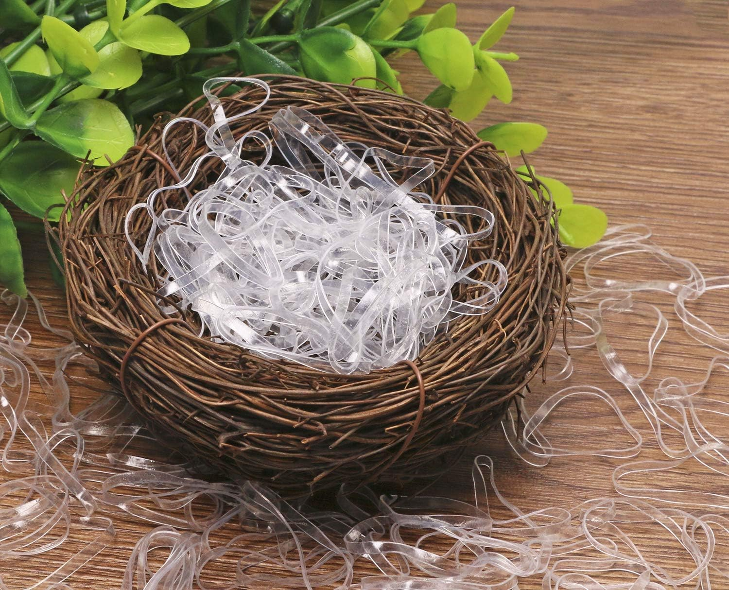 Shapenty Clear Elastic Hair Ties Rubber Braiding Bands Holder for Wedding Hairstyle and Toddlers Kids Baby Girls Ponytail, 200PCS image number 3