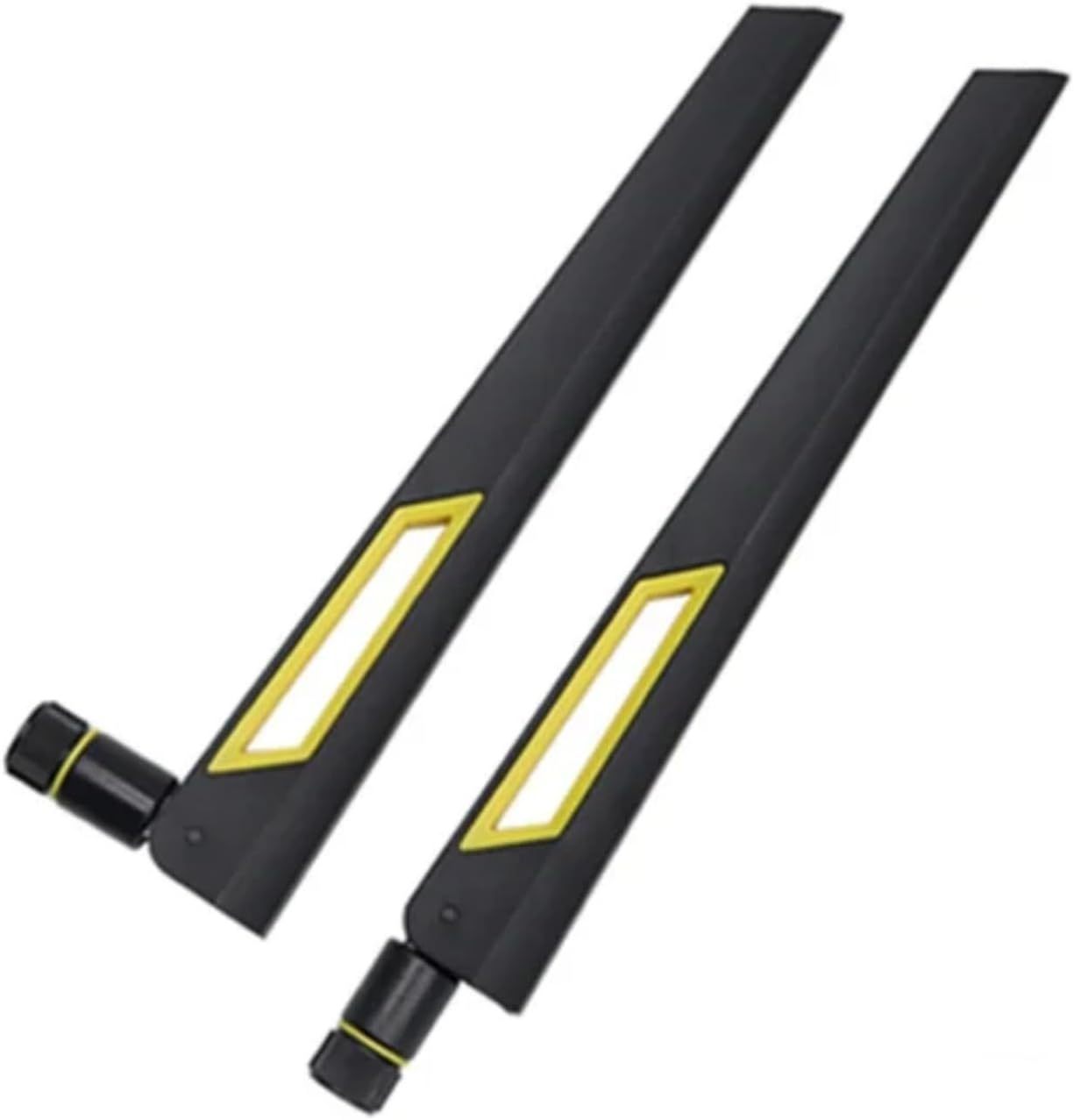 Black and Red 10Dbi Dual Band Signal Booster Wi-Fi Antennas (2.4Ghz/5Ghz-5.8Ghz) with SMA Male Connector for Wireless Camera, Router, Hotspot - 2 Pack