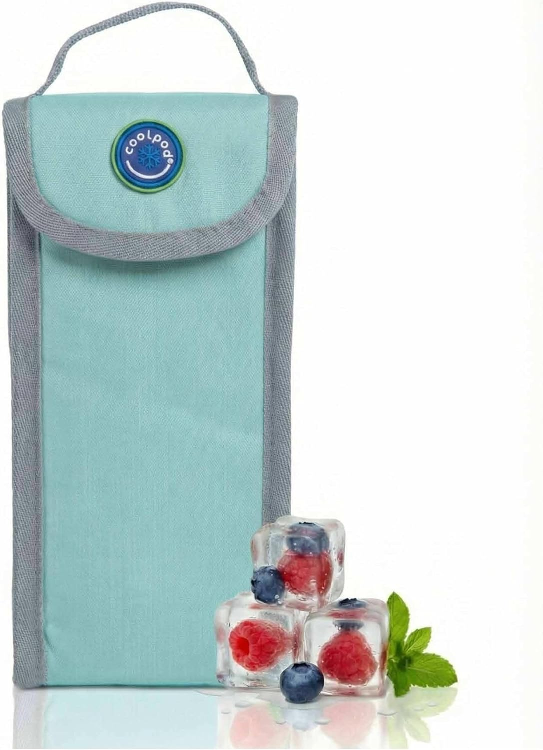 COOLPOD Freezable Kids Yogurt Squeeze Pouch Cooler &ndash; 9.5X4X20 Cm Mini Insulated Pouch Keeps Snacks Fresh up to 8 Hours - Reusable&ndash; Ideal for School, Travel & Picnics (Sage) - Dinosaur image number 2