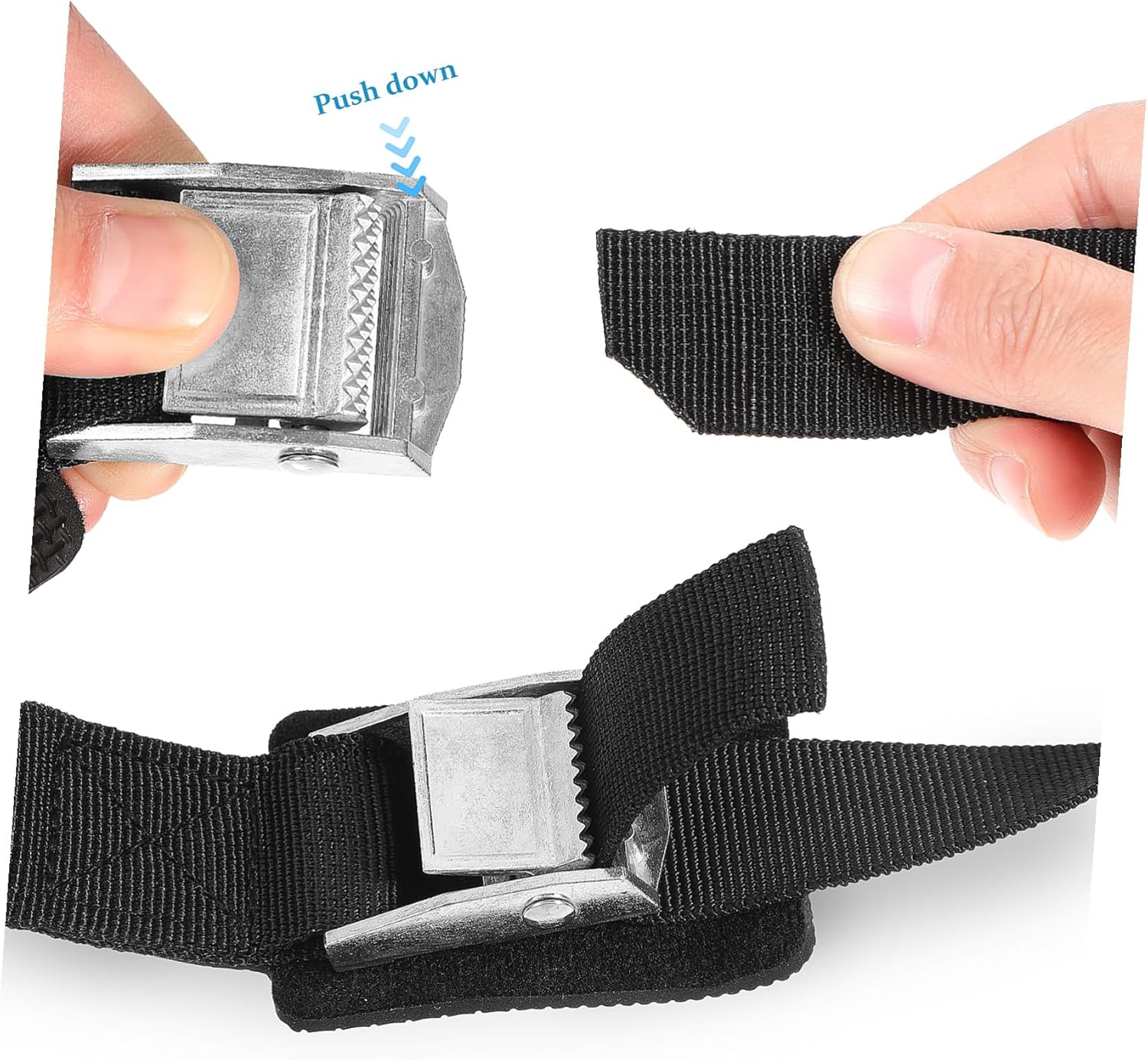 ELAYARD 6 Pcs Adjustable Lashing Straps with Buckles Nylon Cargo Security Bands for Packing Bikes Luggage Furniture and Outdoor Use