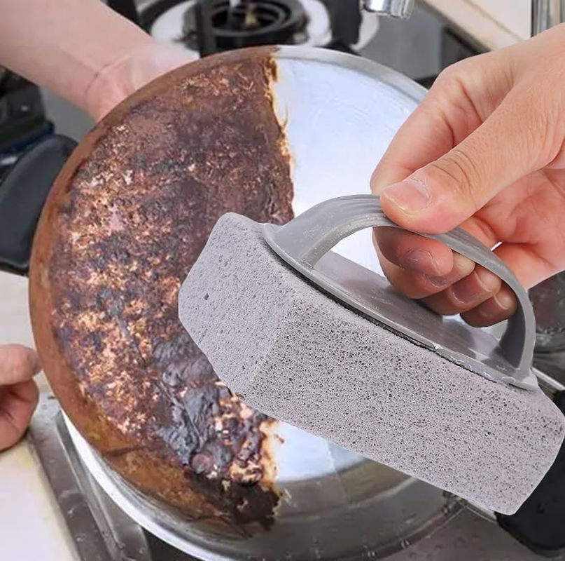 Hand-Held Pools Pumice Stone, 2 PCS Pumice Stone for Cleaning, Pool Cleaning Block with Handle, for Baking Tray Pumice Stones image number 2