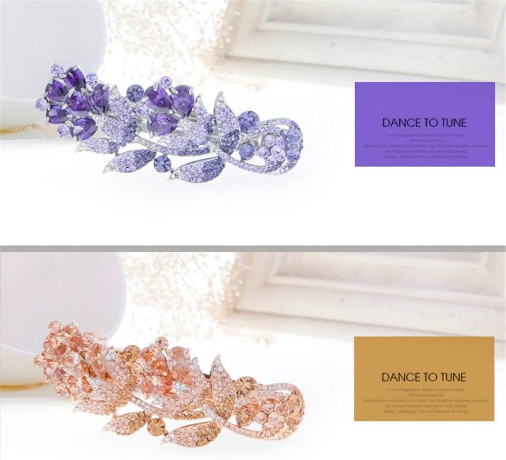 Hair Bobby Pins,Barrettes,Snap Clip,Hair Slides,Hair Accessories Imitation Crystal Hair Clip Spring Clip Top Clip Hair Head Accessories Hair Clip (Color : A, Size : 8.7Cm) (Color : B, Size : 8.7Cm) image number 3