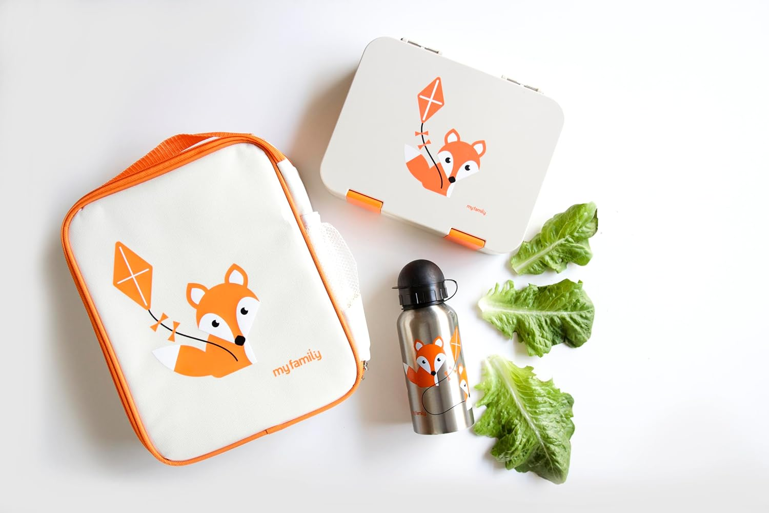 My Family Stainless Steel Kids Drink Bottle - BPA Free, Non-Toxic, Eco-Friendly, Reusable Water Bottle for Toddlers & Preschoolers (400Ml) - Foxy image number 1