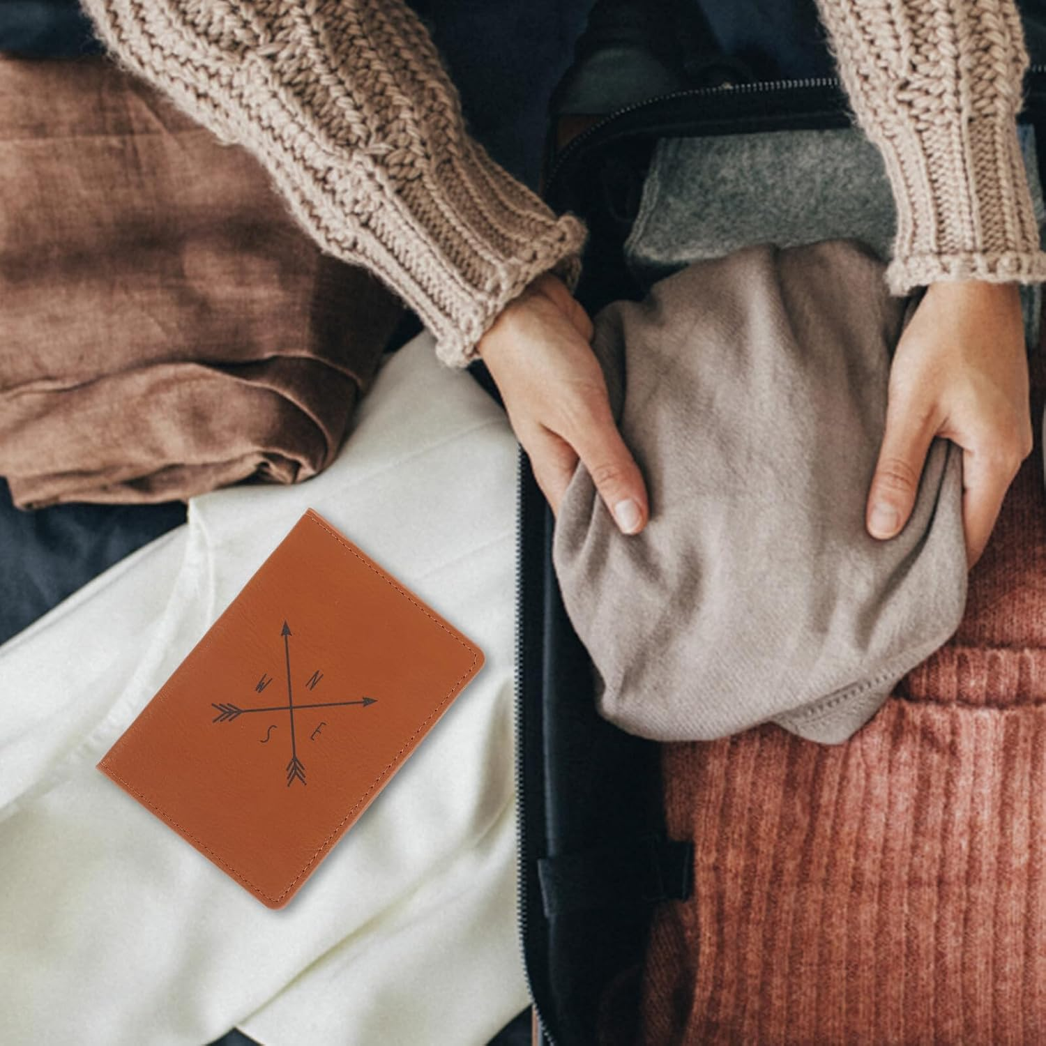 ULDIGI PU Passport Holder Bag for Men Multifunctional Credit Card Organizer with Multiple Pockets Travel Document Pouch for Secure Storage Lightweight and Stylish Travel Accessory image number 2