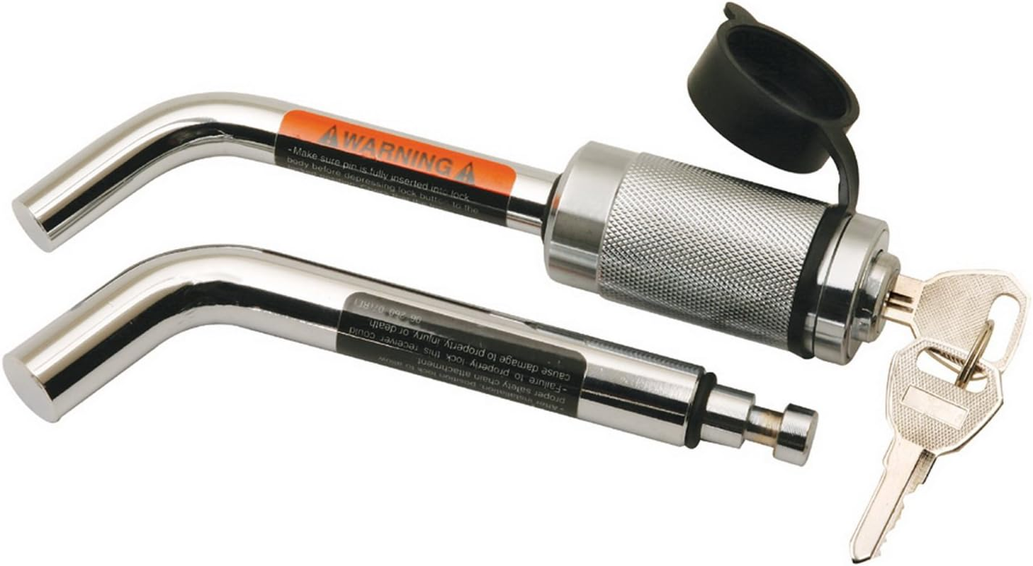 Reese Towpower 7006000 Chrome Plated Dual Bent Pin Receiver Lock,Silver