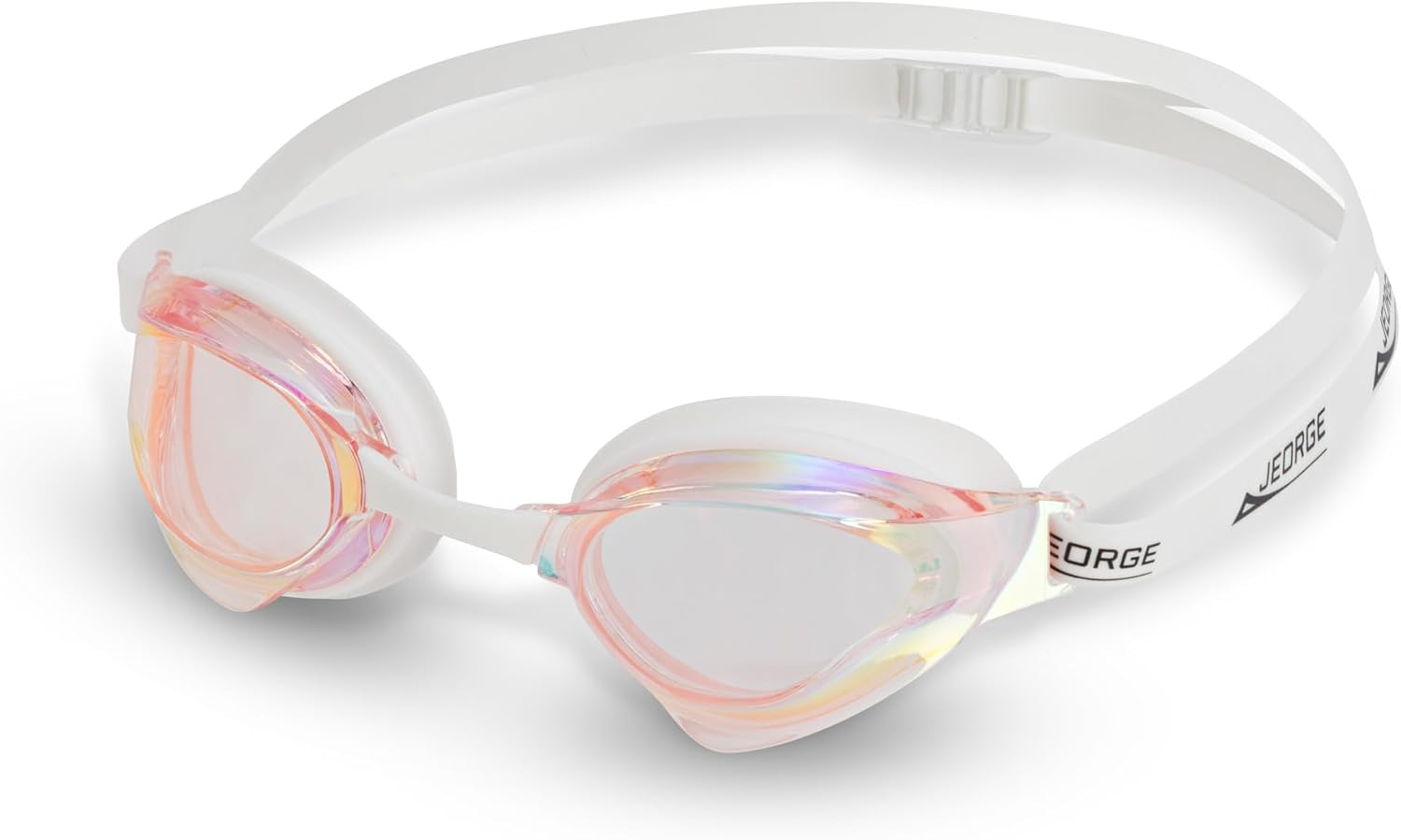 JEORGE Junior Swim Goggles (7-14Yrs), Wide Vision, UV, Competition Swimming Goggles - Black image number 6