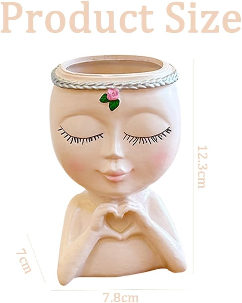 3 Pack Pen Holder,Cute Face Holder,Creative Small Decorative,Desktop Advanced Storage Decoration Ornaments,For Home Decor,For Living Room,Bedroom,Desktop image number 5