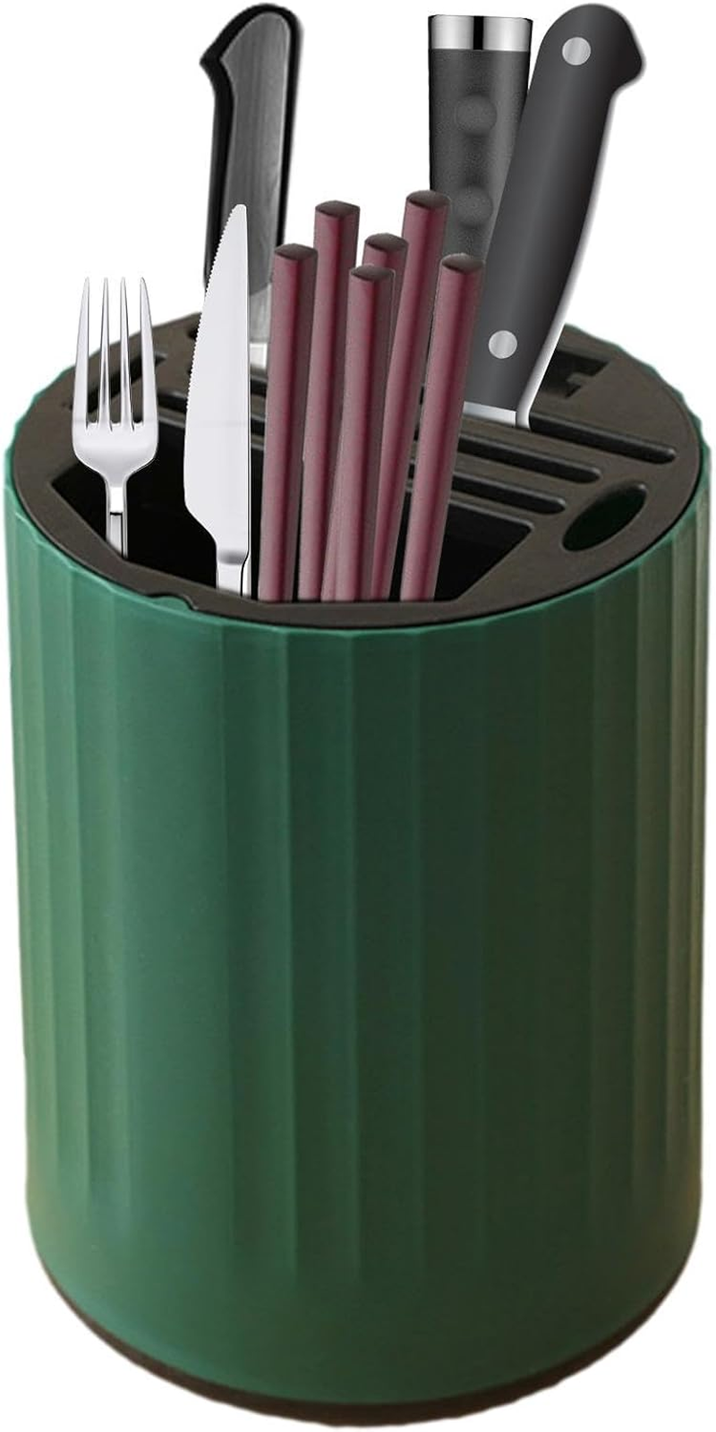 Rotating Knife Holder for Kitchen - 360 Degree Rotating Chopstick Cage Cutlery Stand - Rotating Stand for Kitchen Knives, Forks, Spoons, Mixers, Chopsticks image number 1