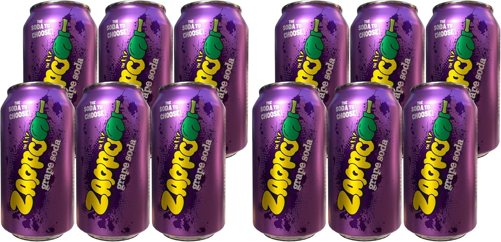 ZAPPO Grape Flavoured Soda - 350Ml (Bulk Pack of 12 Cans) image number 3